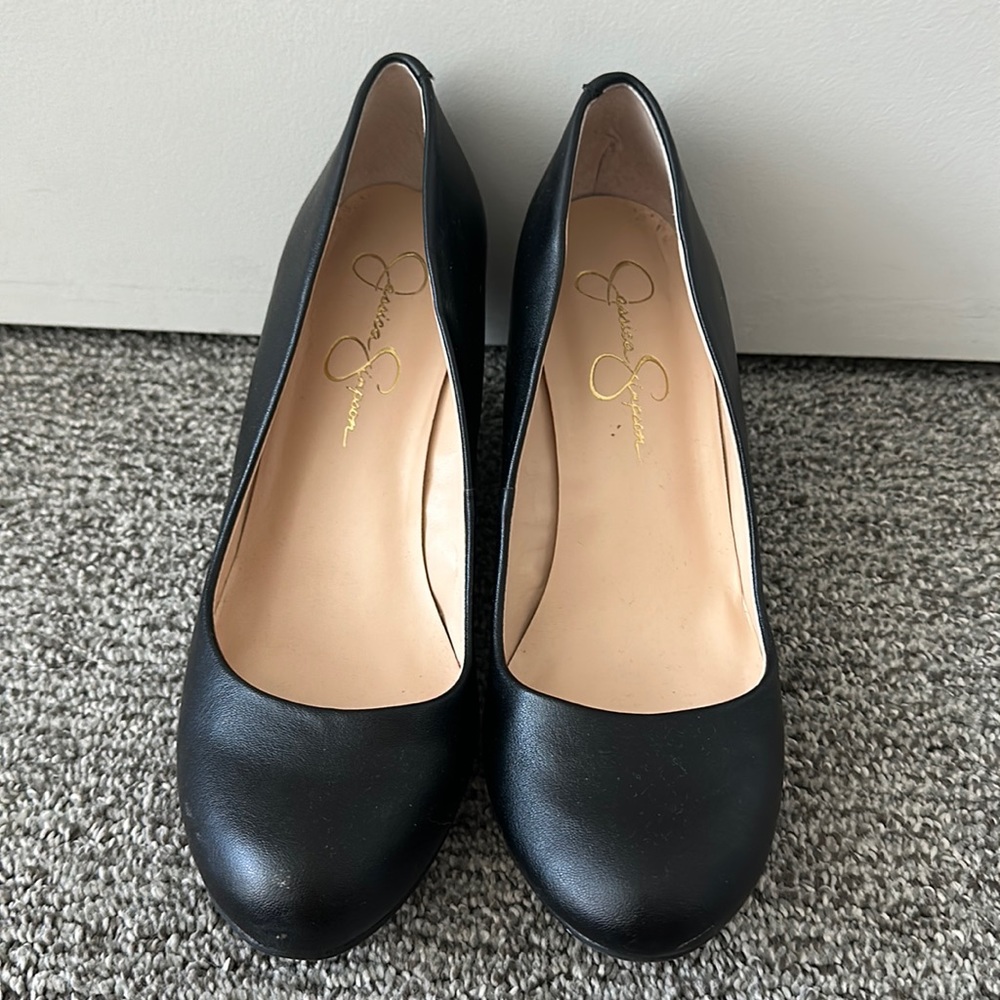 Jessica Simpson Wedge Faux Leather Pumps